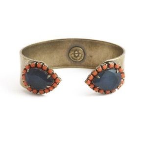 Loren Hope navy and orange sarra cuff